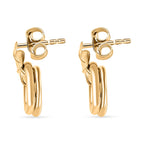 9K Yellow Gold Pin & Butterfly Earrings