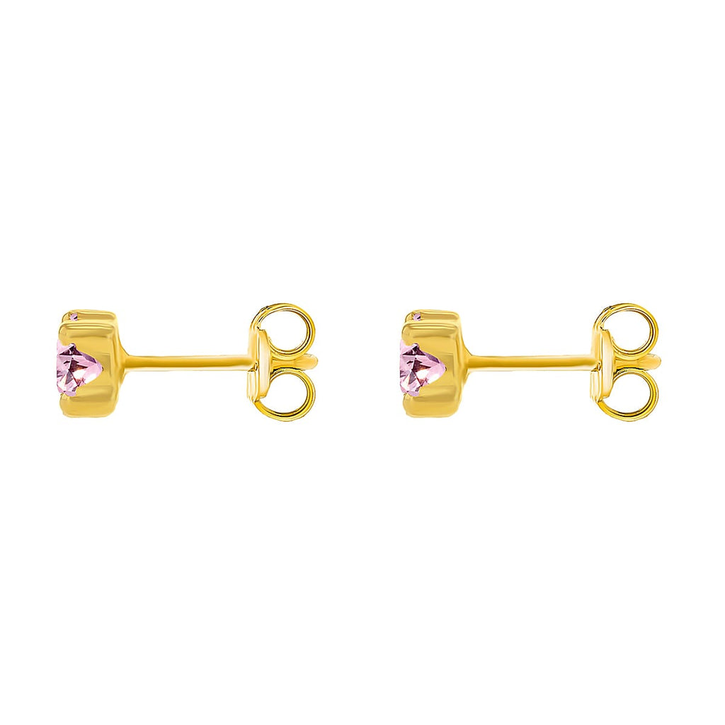 9K Yellow Gold  A   Cubic Zirconia  Earring 0.80 ct,  Gold Wt. 0.33 Gms  0.400  Ct.