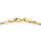 9K Yellow Gold Plait Fine Herringbone Bracelet 7 Inch