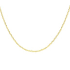 9K Yellow Gold Plait Herringbone Necklace 17 Inch