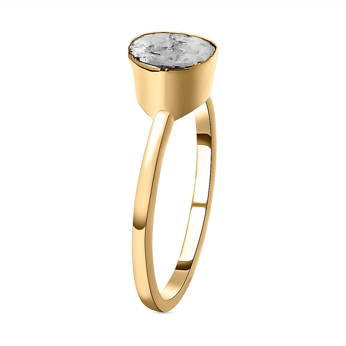 Artisan Crafted- 9K Yellow Gold Polki Diamond Solitaire Ring 7127017 6