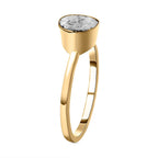 Artisan Crafted- 9K Yellow Gold Polki Diamond Solitaire Ring