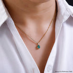 9K Yellow Gold Premium Emerald Pendant