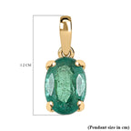 9K Yellow Gold Premium Emerald Pendant