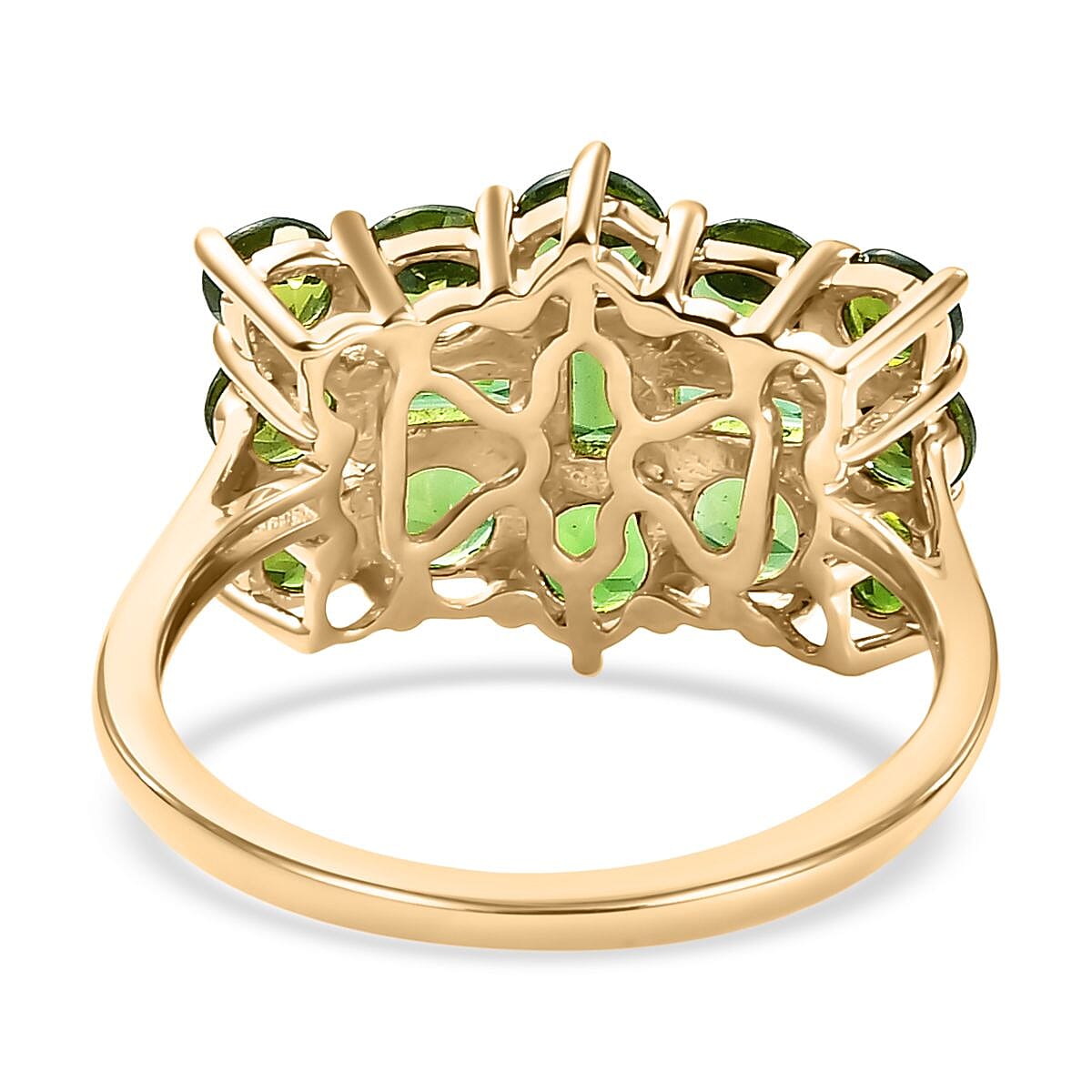 9K Yellow Gold Premium Green Tourmaline Boat Ring 2.11 Ct. 7044134 5