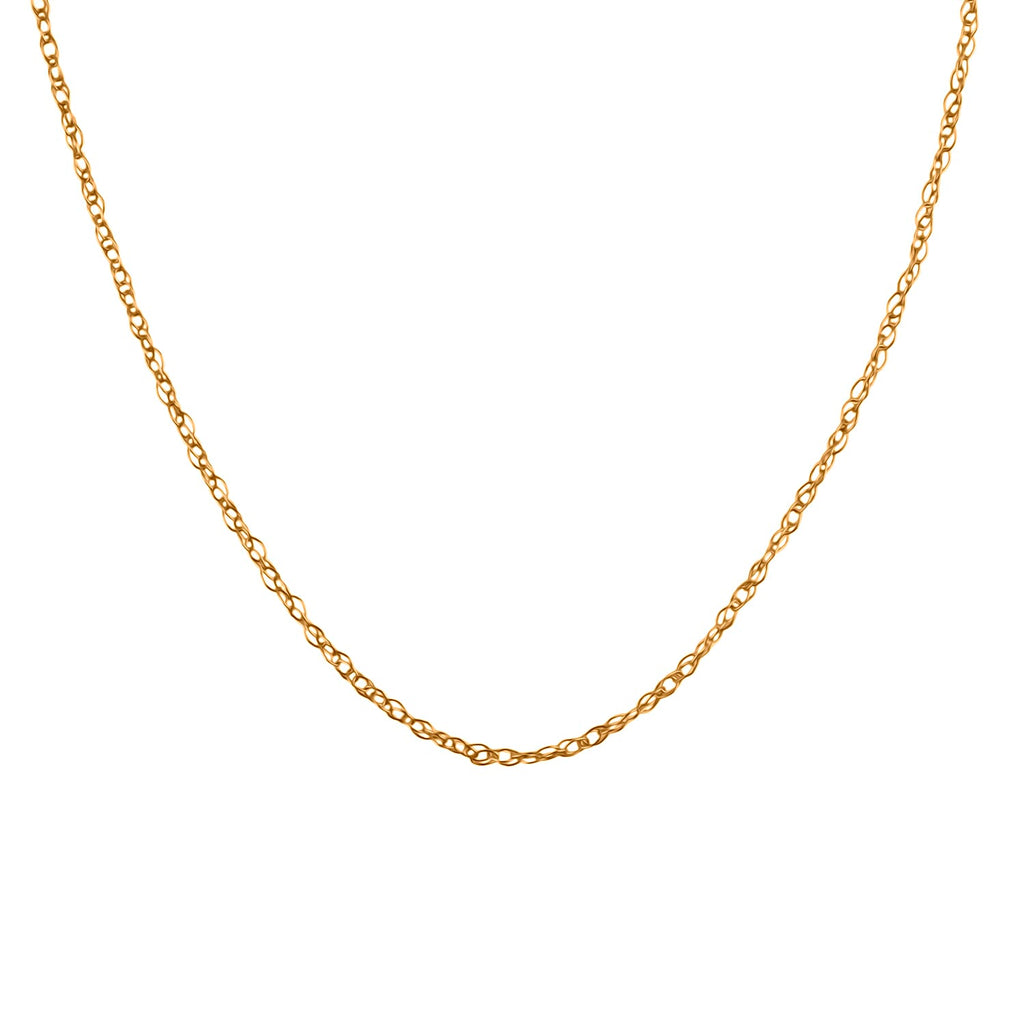 9K Yellow Gold Prince of Wales Chain (Size - 18) with Spring Ring Clasp