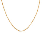 9K Yellow Gold Prince of Wales Chain (Size - 18) with Spring Ring Clasp