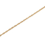 9K Yellow Gold Prince of Wales Chain (Size - 18) with Spring Ring Clasp