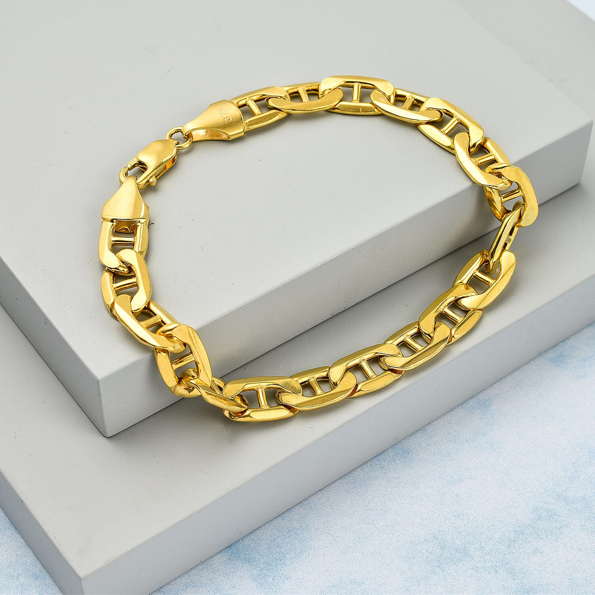 9K Yellow Gold Designer Inspired Rambo Bracelet (Size - 8), Gold Wt.10 Gms 7592548 1