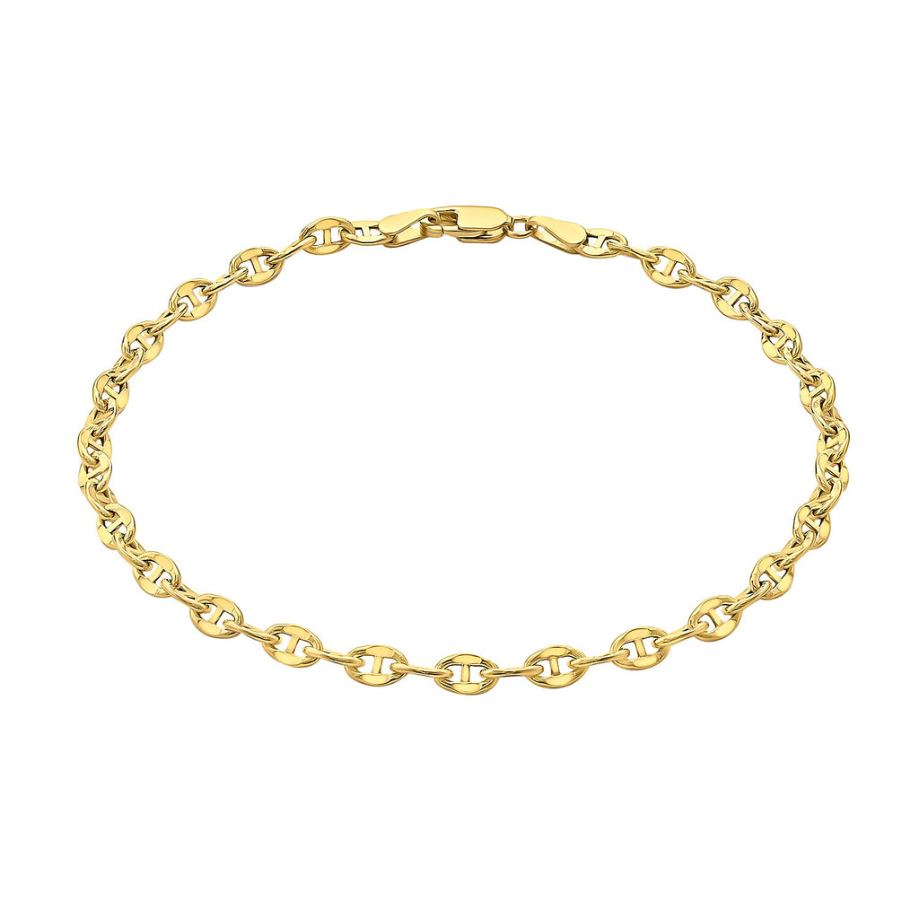 9K Yellow Gold Rambo Chain Bracelet  7.5 Inch, 1.6 grams
