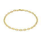 9K Yellow Gold Rambo Chain Bracelet  7.5 Inch, 1.6 grams