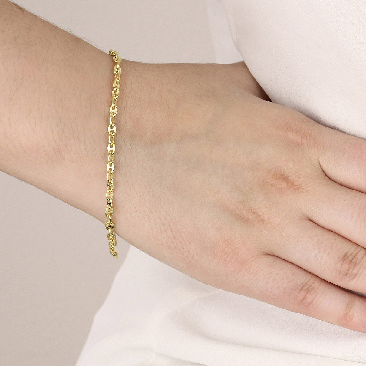 9K Yellow Gold Rambo Chain Bracelet  7.5 Inch 1.6 grams 6093035 1