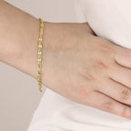 9K Yellow Gold Rambo Chain Bracelet  7.5 Inch, 1.6 grams