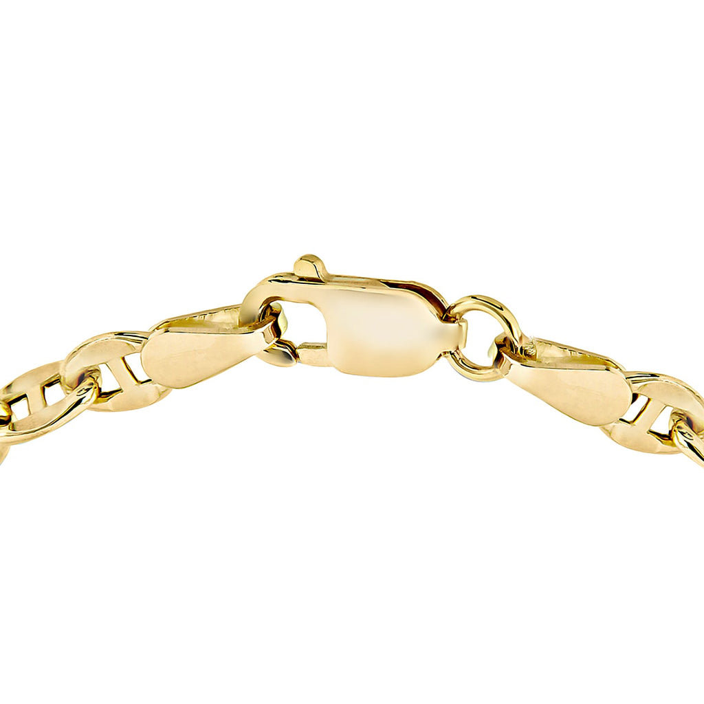 9K Yellow Gold Rambo Chain Bracelet  7.5 Inch, 1.6 grams