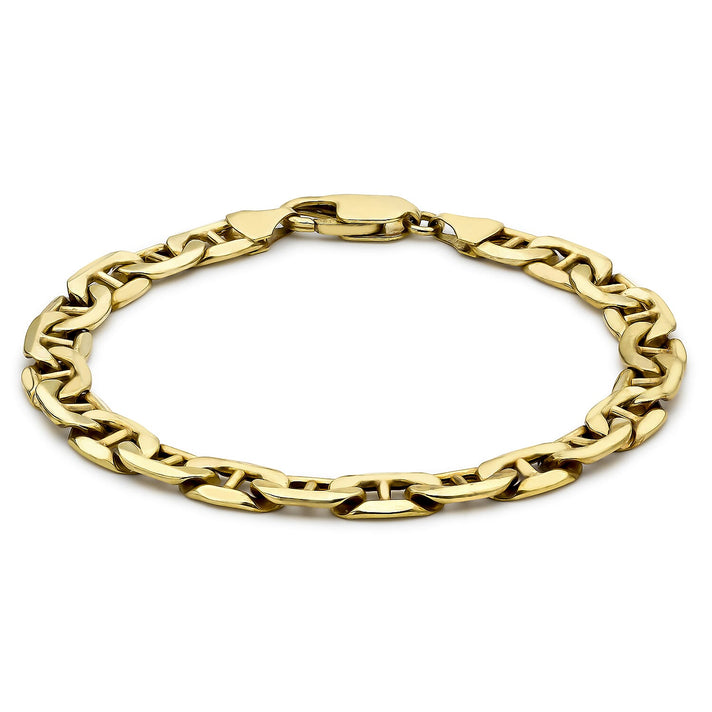 9K Yellow Gold Rambo Style Bracelet 8 Inch 7254651 1