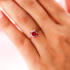 9K Yellow Gold Red Moissanite Solitaire Ring 1.72 Ct.