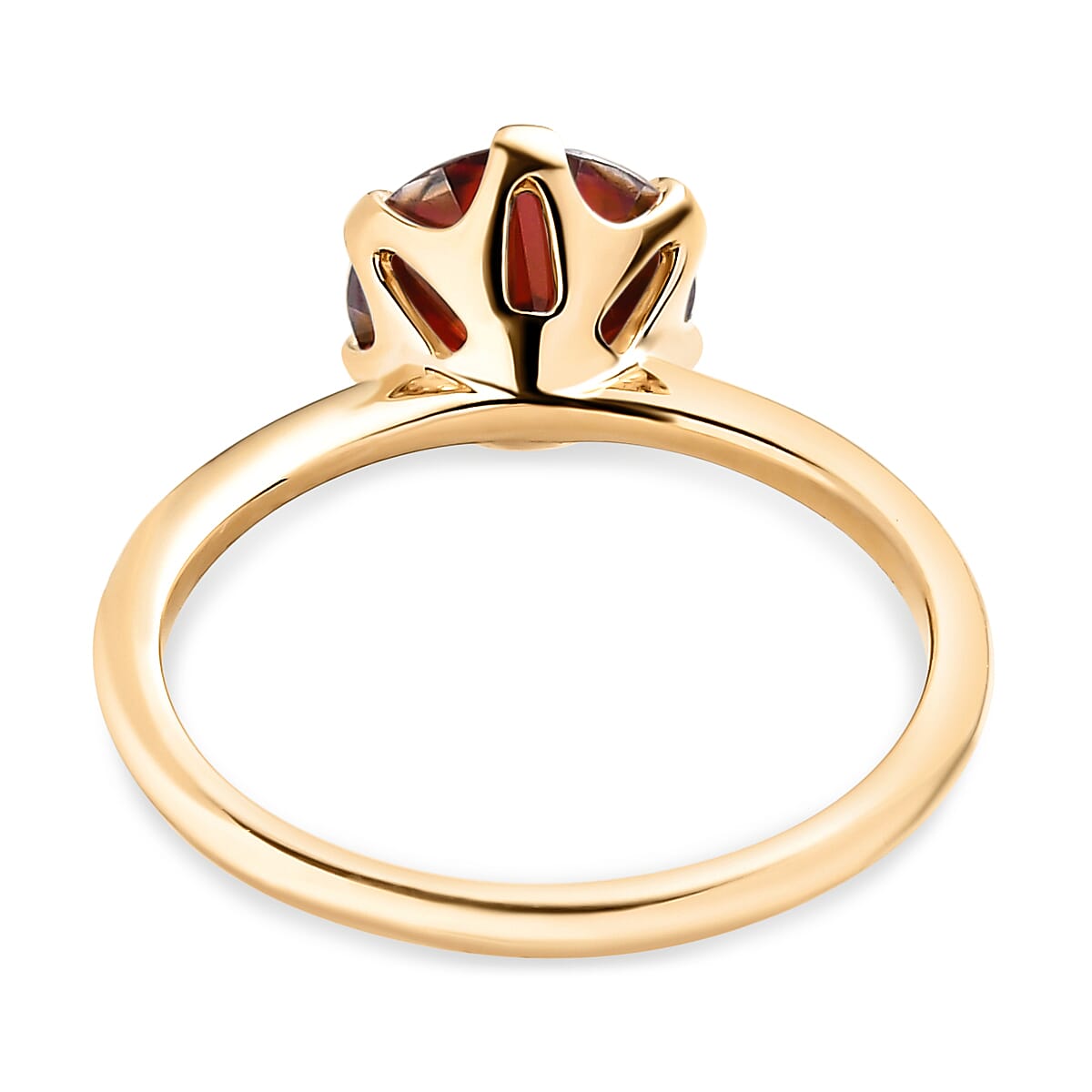 9K Yellow Gold Red Moissanite Solitaire Ring 1.72 Ct. 8860672 5