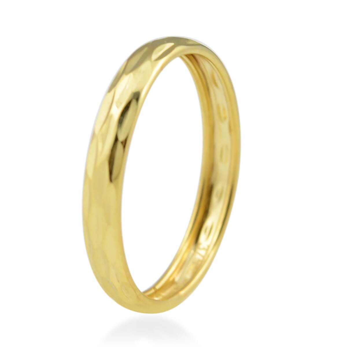 9K Yellow Gold Diamond-Cut Ring 8206714 2