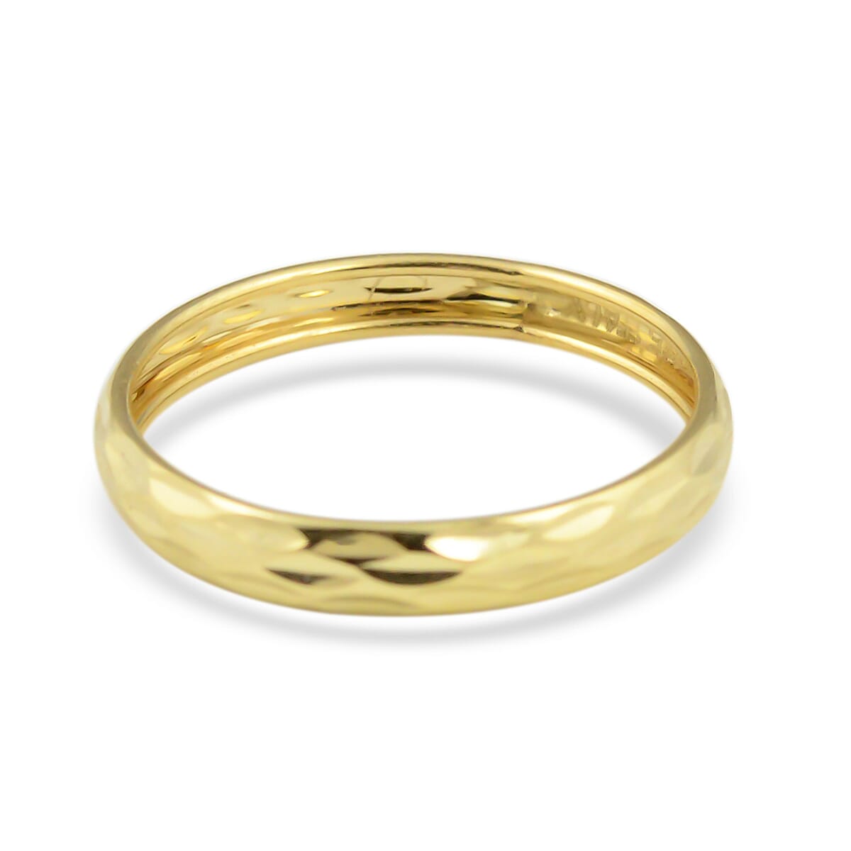 9K Yellow Gold Diamond-Cut Ring 8206714 3
