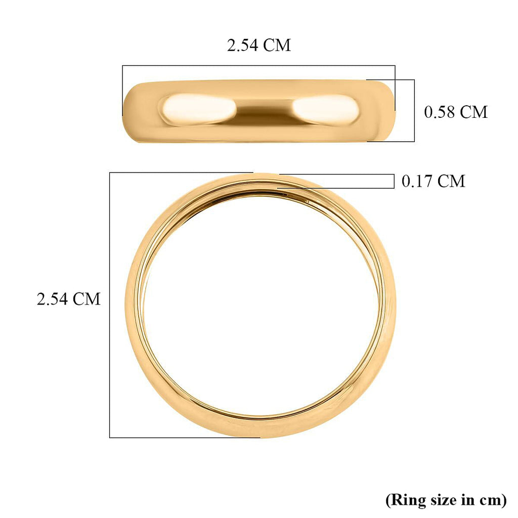 Biggest Gold Smackdown High Polish 9K Yellow Gold Band Ring