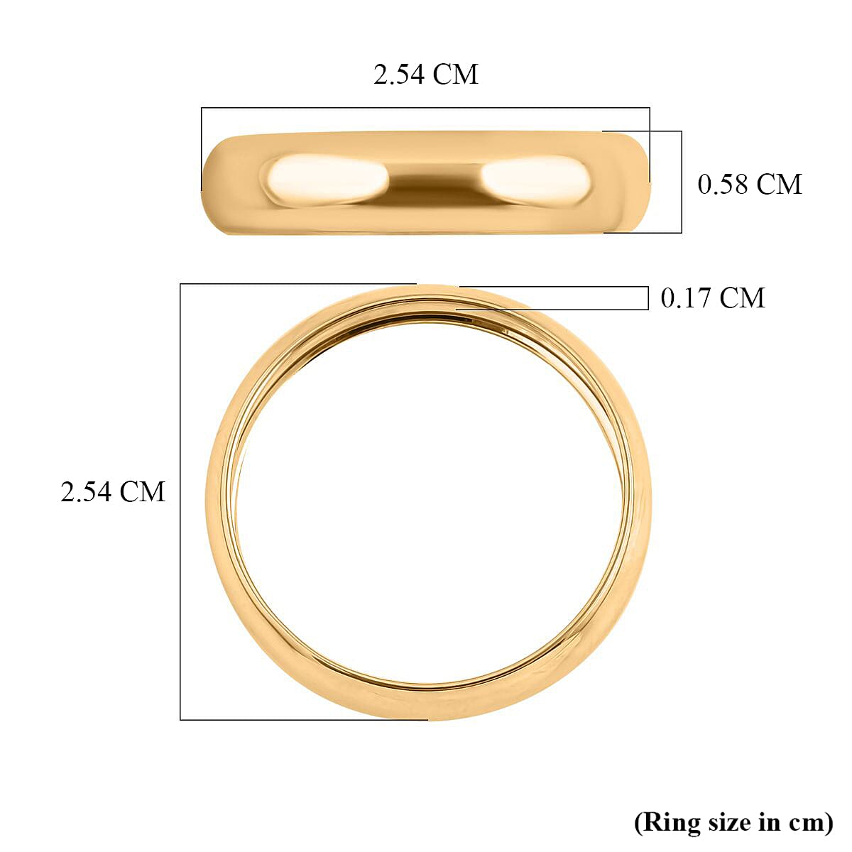 Biggest Gold Smackdown High Polish 9K Yellow Gold Band Ring 7777486 5