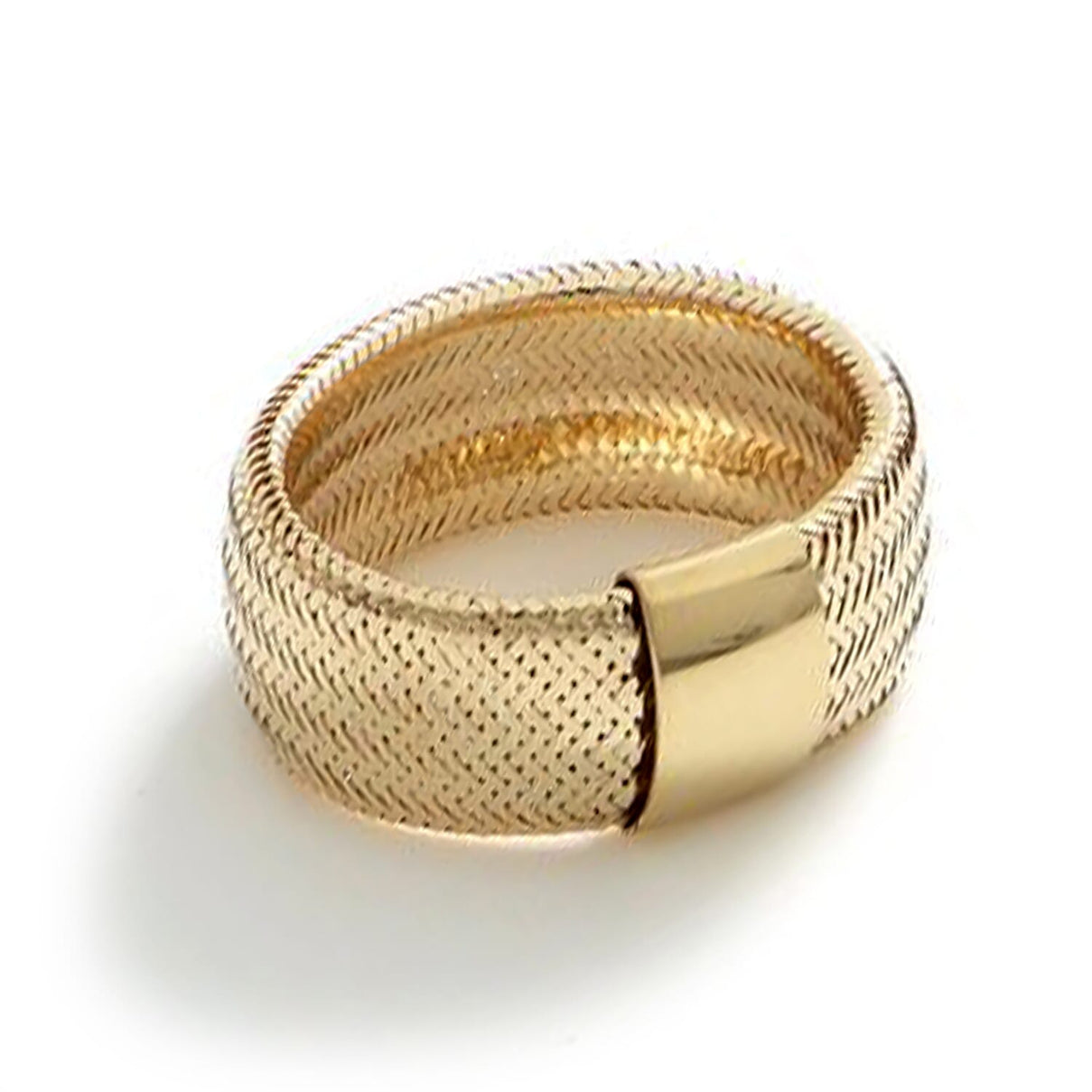 Maestro Collection - 9K Yellow Gold Mesh Design Ring - Large Size (P TO T) 8034898 0