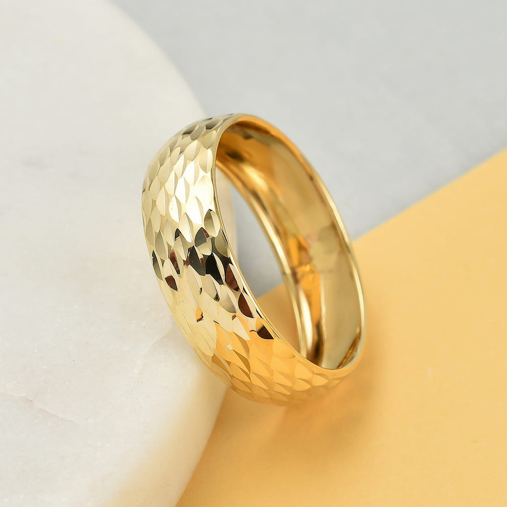 9K Yellow Gold Band Ring