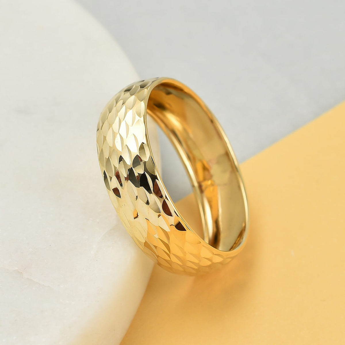9K Yellow Gold Wedding Band Ring, Gold Wt. 0.98 Gms 7675895 1