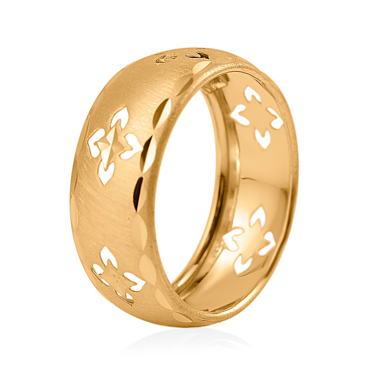 Maestro Collection - 9K Yellow Gold Clover Band Ring 7723075 2