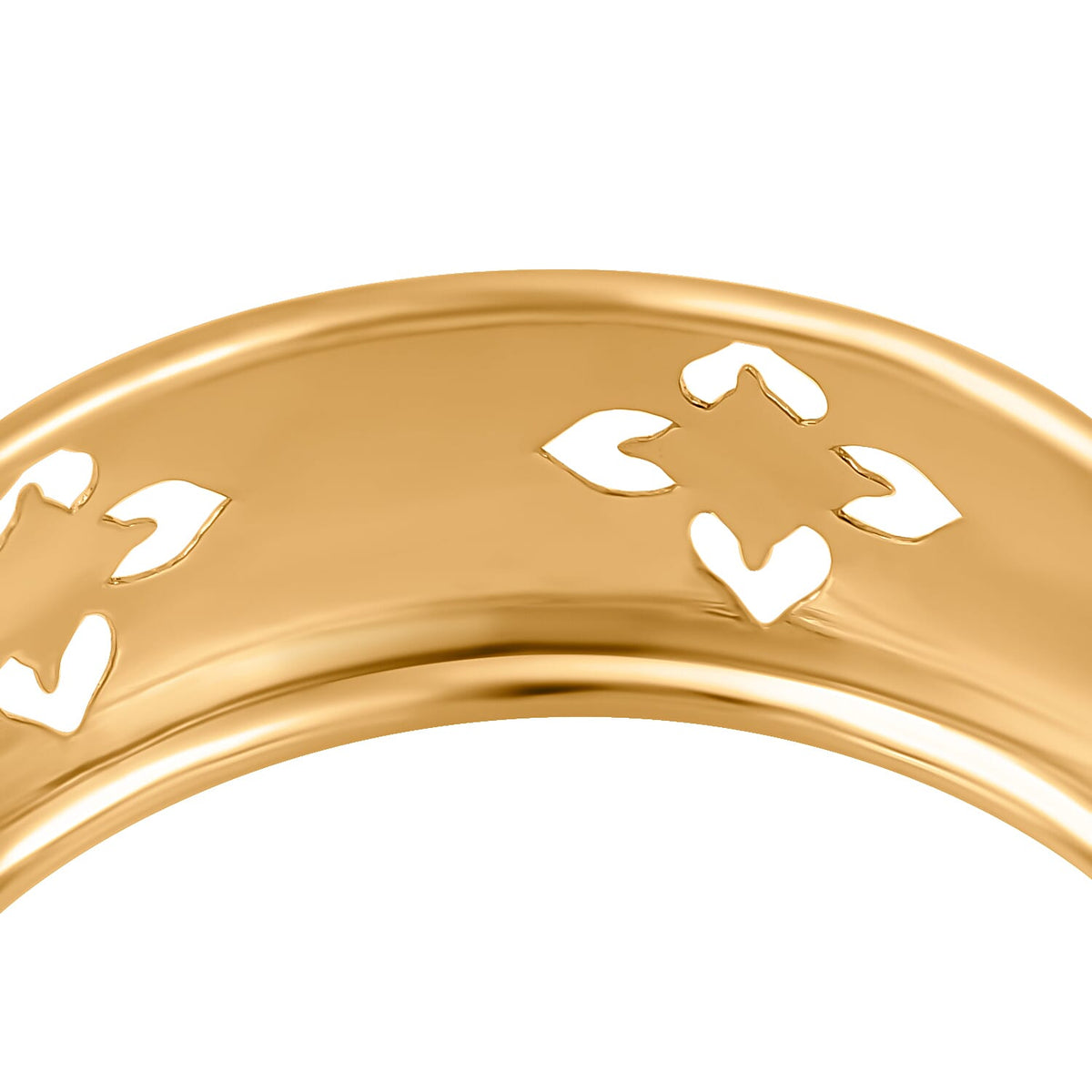 Maestro Collection - 9K Yellow Gold Clover Band Ring 7723075 3