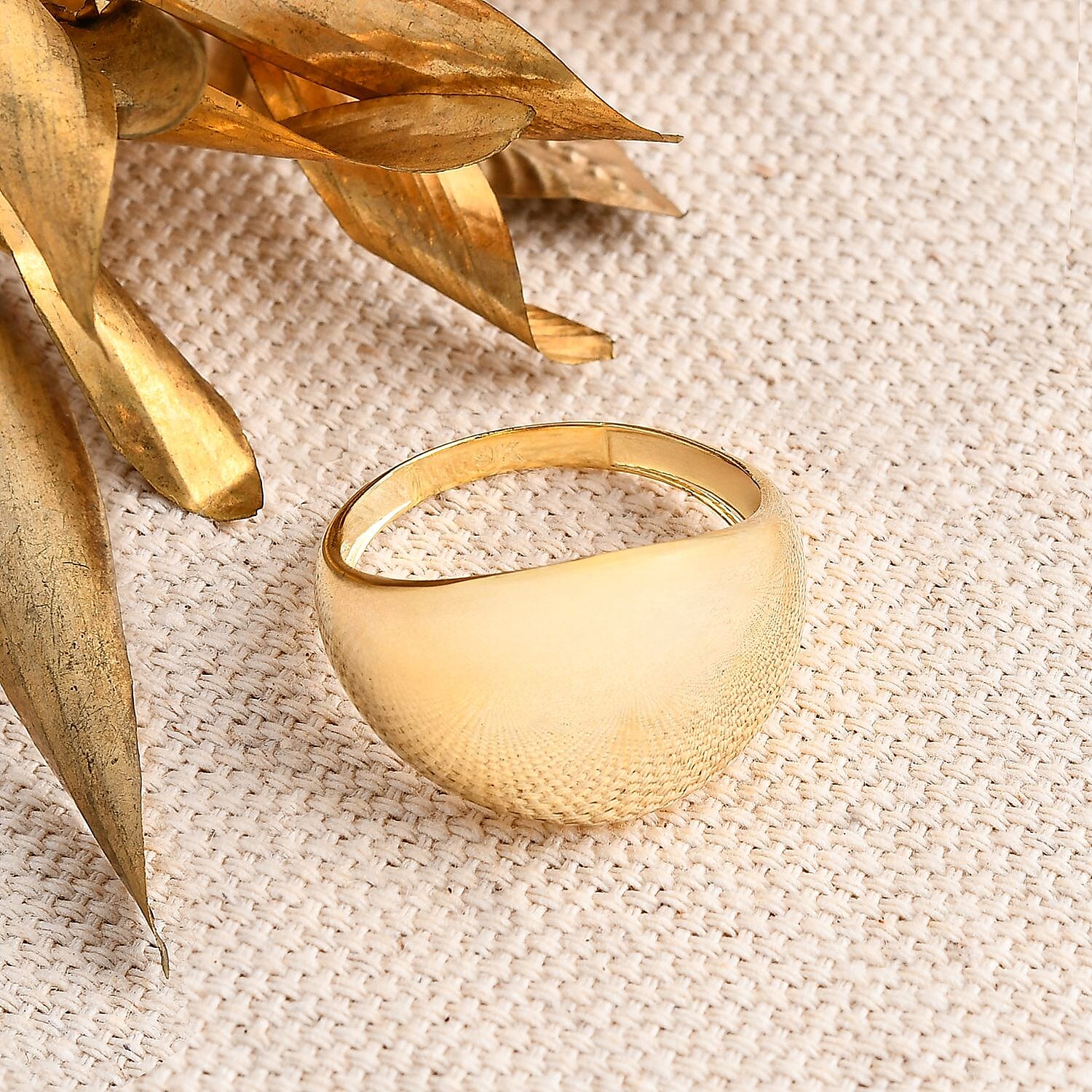 Royal Bali Collection - 9K Yellow Gold Dome Ring 8084834 13