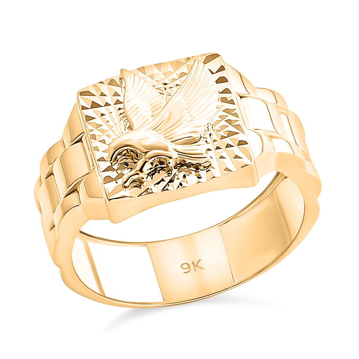 Designer Inspired 9K Yellow Gold Eagle Ring 8109523 0