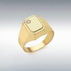 9K Yellow Gold Signet Ring. Gold WT 2.70 Gms