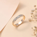 9K Yellow Gold Diamond Cut Ring, Gold Wt. 4 Gms