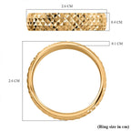 9K Yellow Gold Diamond Cut Ring, Gold Wt. 4 Gms