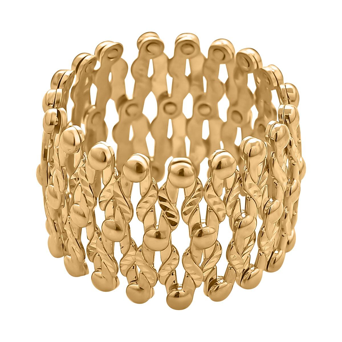 Handmade Concertena Ring in 9K Yellow Gold 8.00 Gms 7634086 0