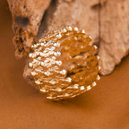 TV Only Lowest Ever price -Surabaya Gold - 9K Yellow Gold Handmade Concertina Ring (L - V) Adjustable - 8 Grams