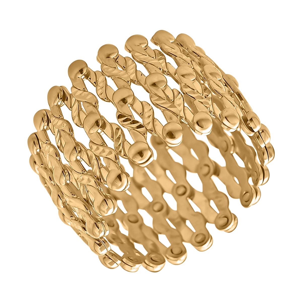 Handmade Concertena Ring in 9K Yellow Gold 8.00 Gms 7634086 4