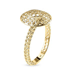 9K Yellow Gold Honeycomb Ring