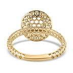9K Yellow Gold Honeycomb Ring