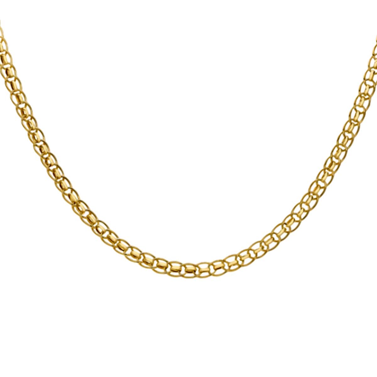 9K Yellow Gold Roller-Ball Link Chain With Lobster Clasp (Size - 18), Gold Wt. 8.4 Gms 7997381 1
