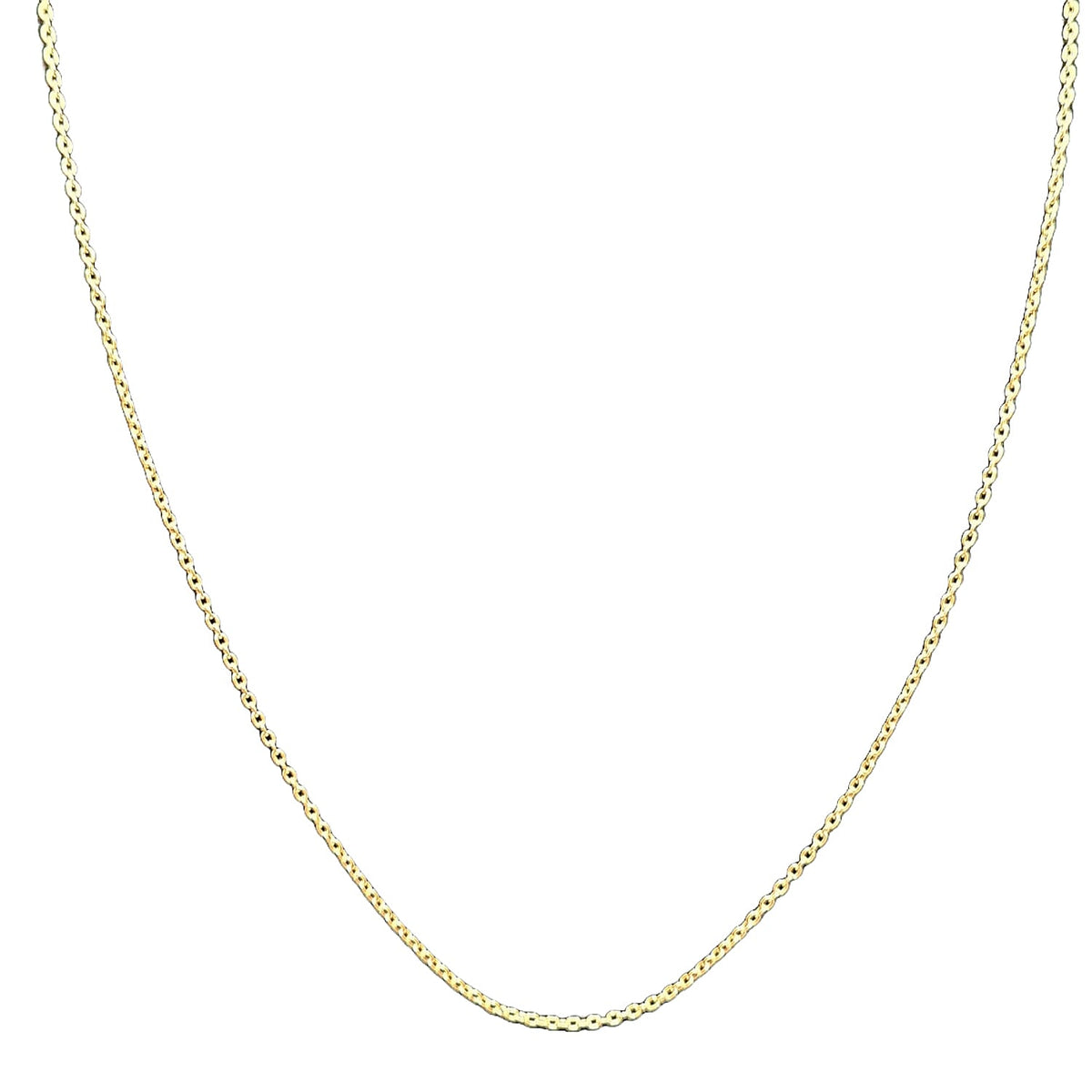 9K Yellow Gold Rolo Chain With Spring Ring Clasp (Size - 18) 7994831 0
