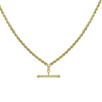 9K Yellow Gold Rope ALBERT Necklace (Size - 18),  Gold Wt. 5.7 Gms