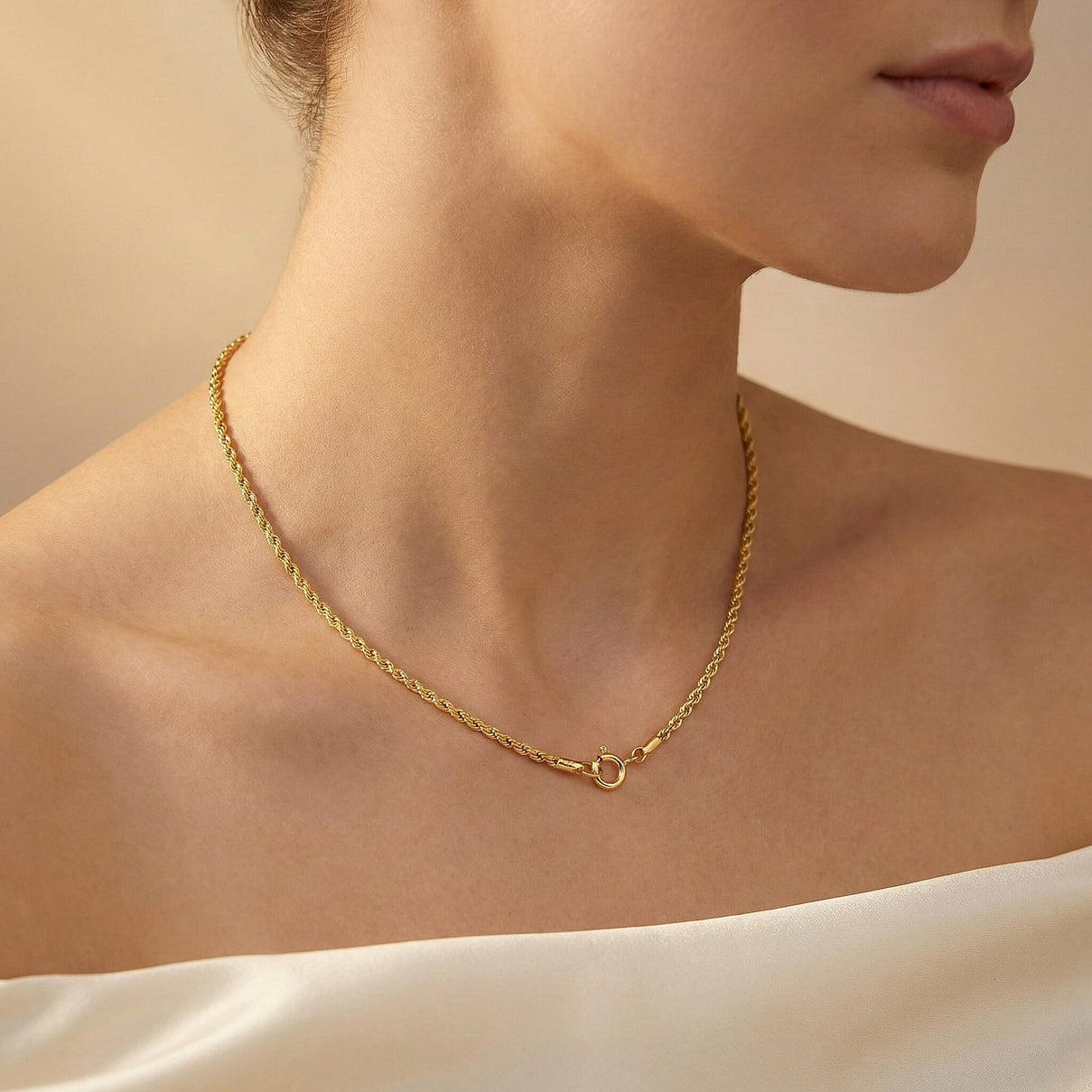 9K Yellow Gold Rope Chain 16 Inch 7190297 4