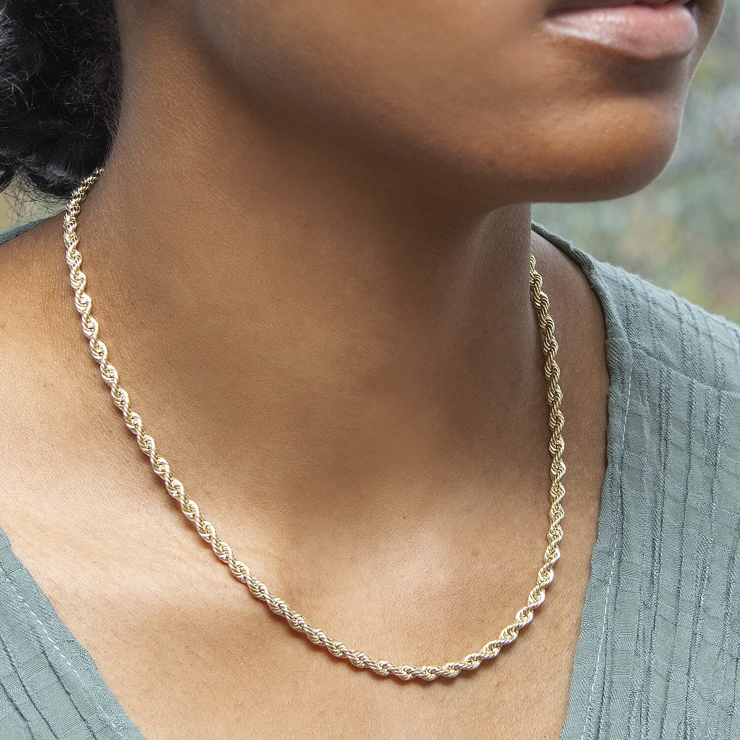 9K Yellow Gold Rope Chain 18 Inch 7190231 1