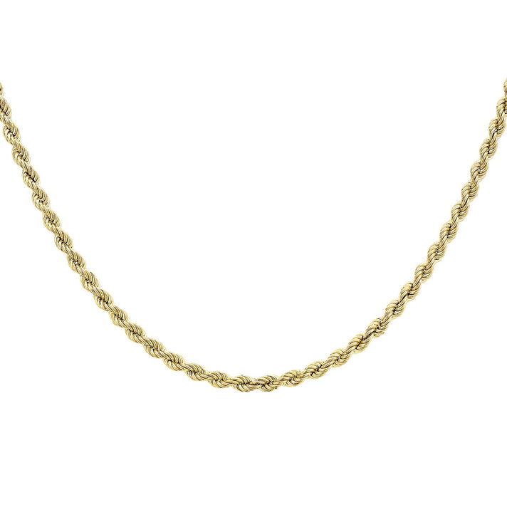 9K Yellow Gold Rope Chain 22 Inch 7190256 1