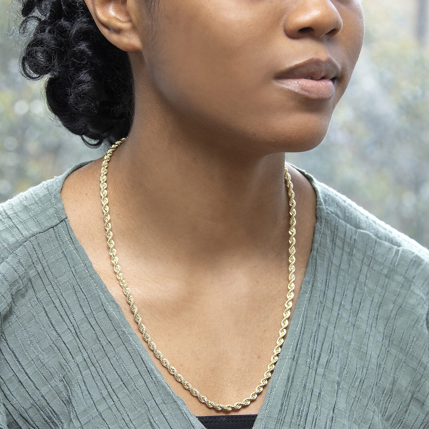 9K Yellow Gold Rope Chain 22 Inch 7190256 1