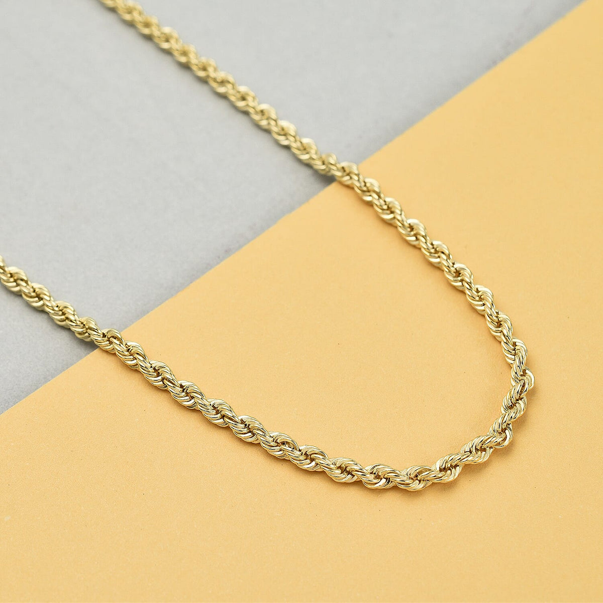 Vicenza Closeout - 9K Yellow Gold Rope Necklace (Size - 18) Gold Wt. 2.00 Gms. 7582732 1
