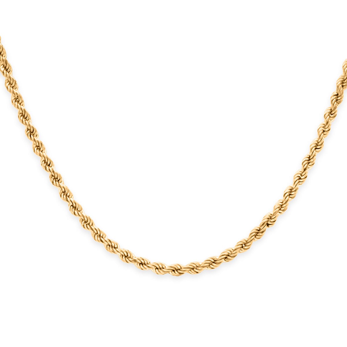 9K Yellow Gold Rope Necklace with Spring Ring Clasp 24 Inch 8312977 1