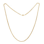 Maestro Collection - 9K Yellow Gold Rope Necklace (Size - 20) with Magnetic Clasp.